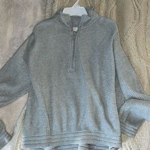 Aerie waffle knit zip up